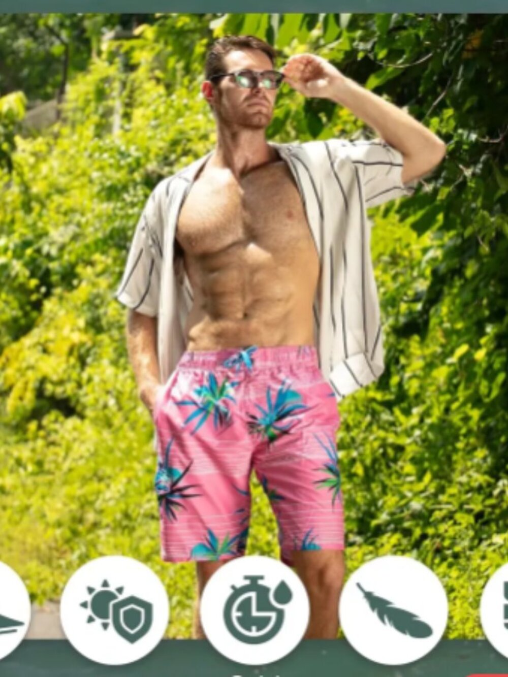 Kanu Surf Mens Bellaire Swim Trunks Small Bellaire Pink New Lined
